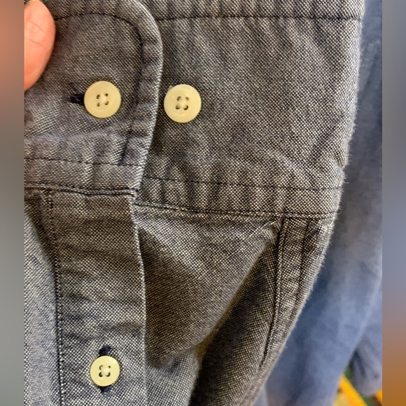 JCREW BLUE POPLIN SHIRT. MENS medium - Picture 4 of 5